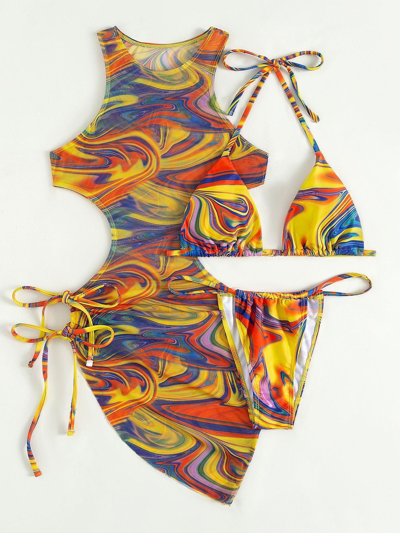 Carmen Three Piece Swimsuit(Yellow)