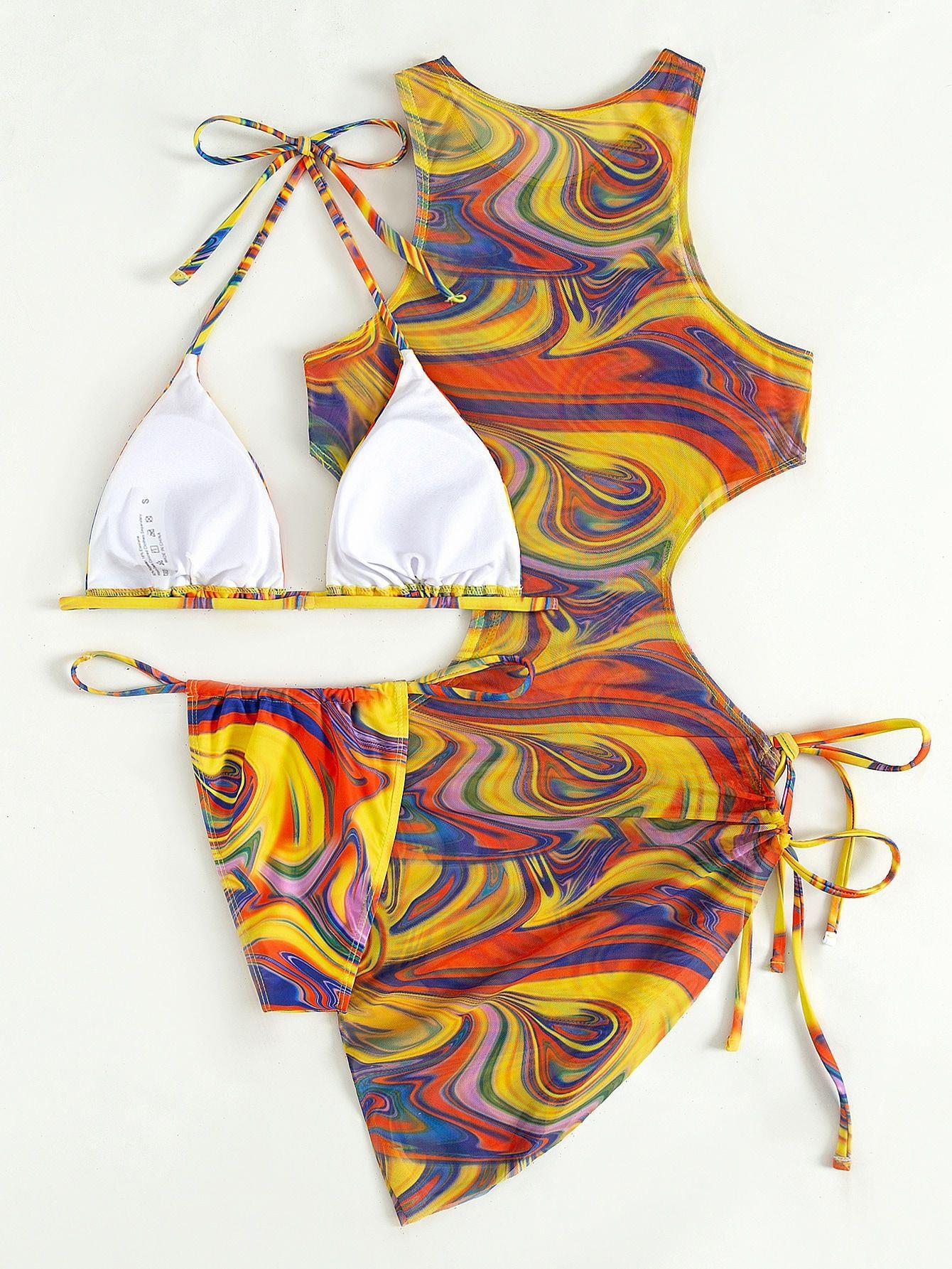 Carmen Three Piece Swimsuit(Yellow)