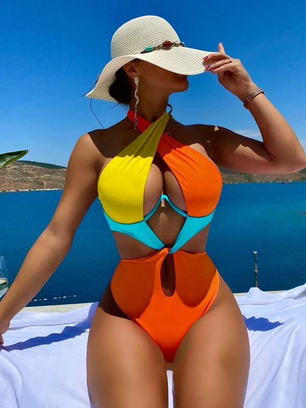 Siya One Piece Swimsuit Orange