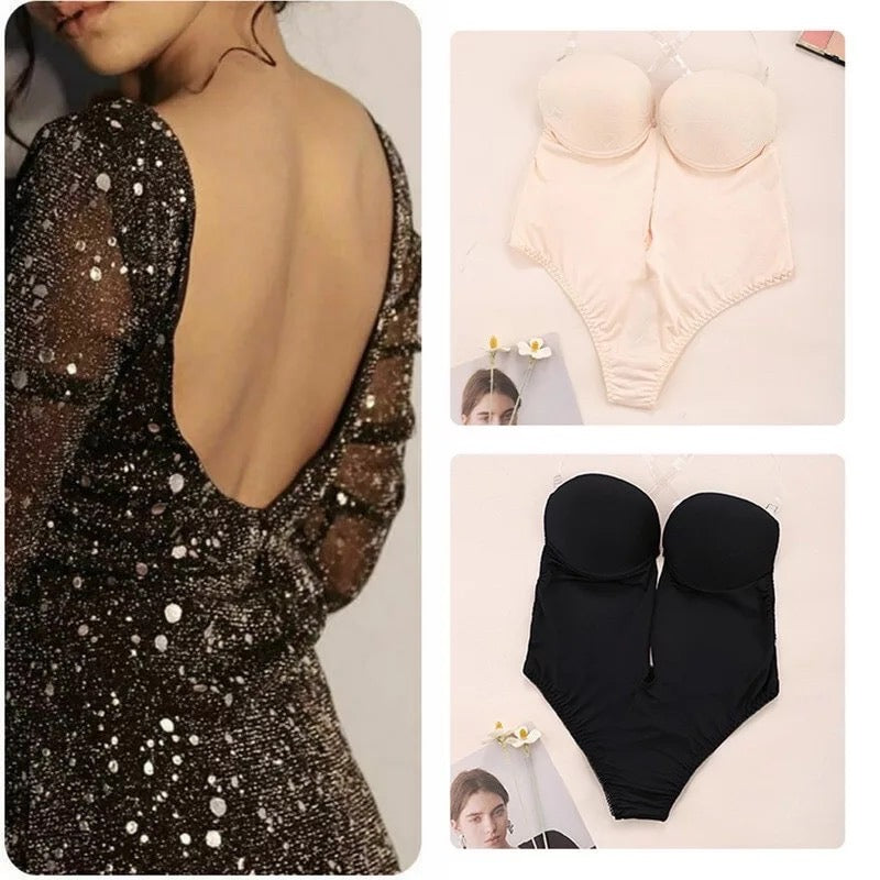 Bodysuit Backless Push-up Bra