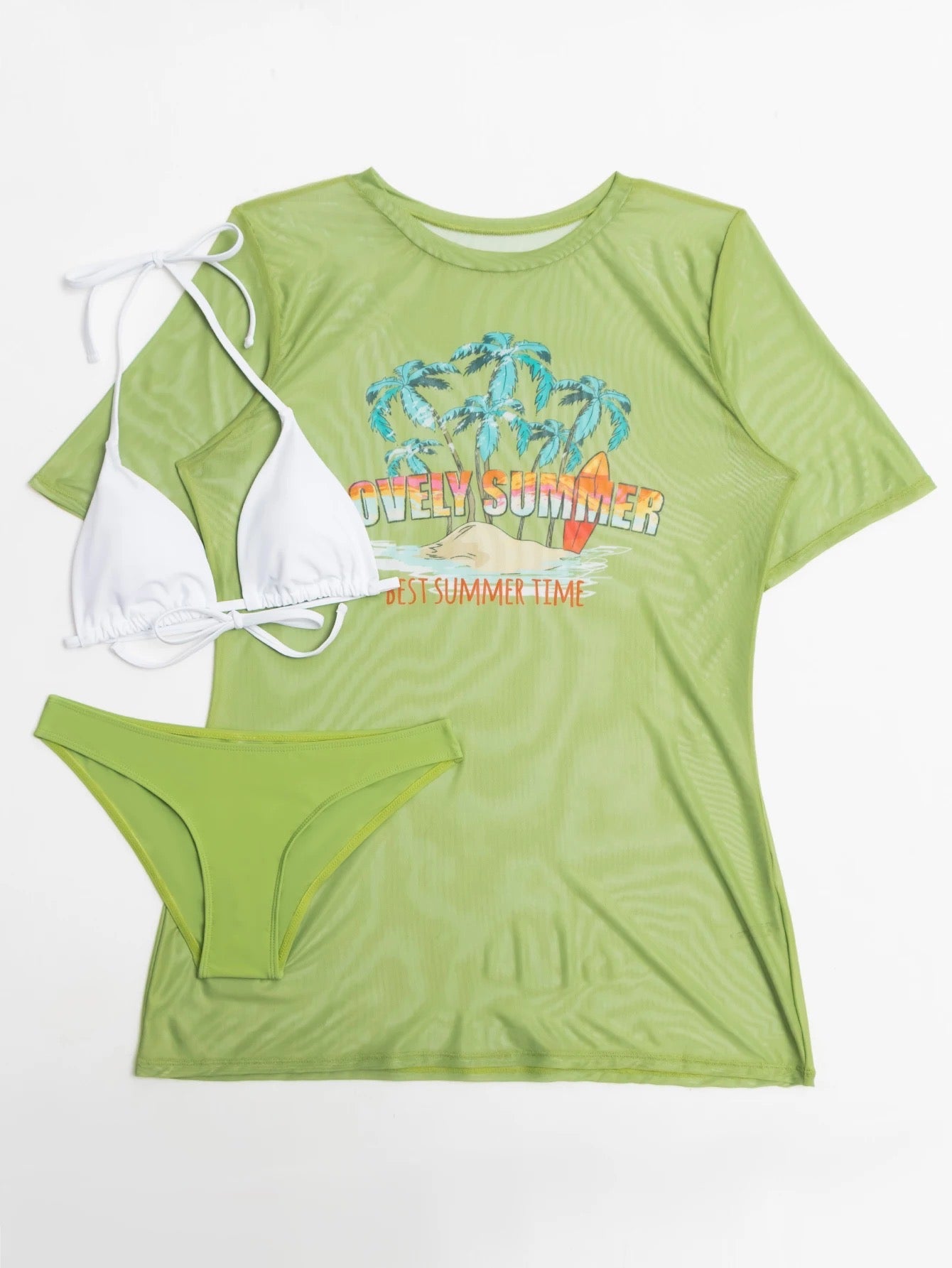 Mpumi Three Piece Swimsuit Green