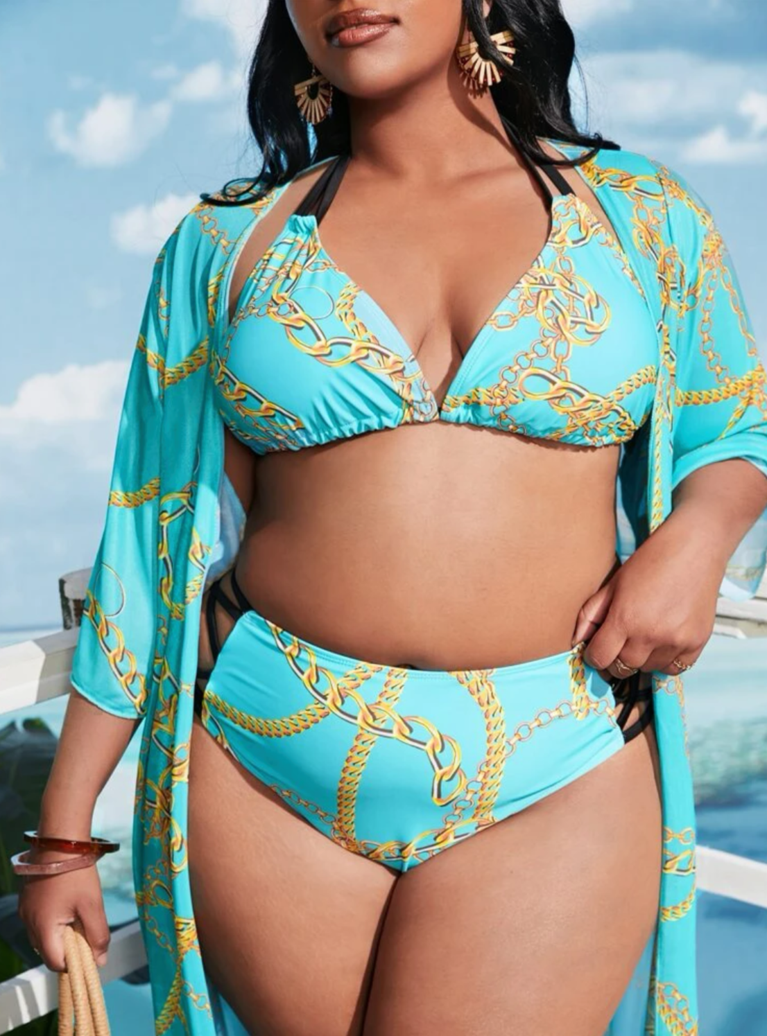 Rendy Three Piece Swimsuit Blue