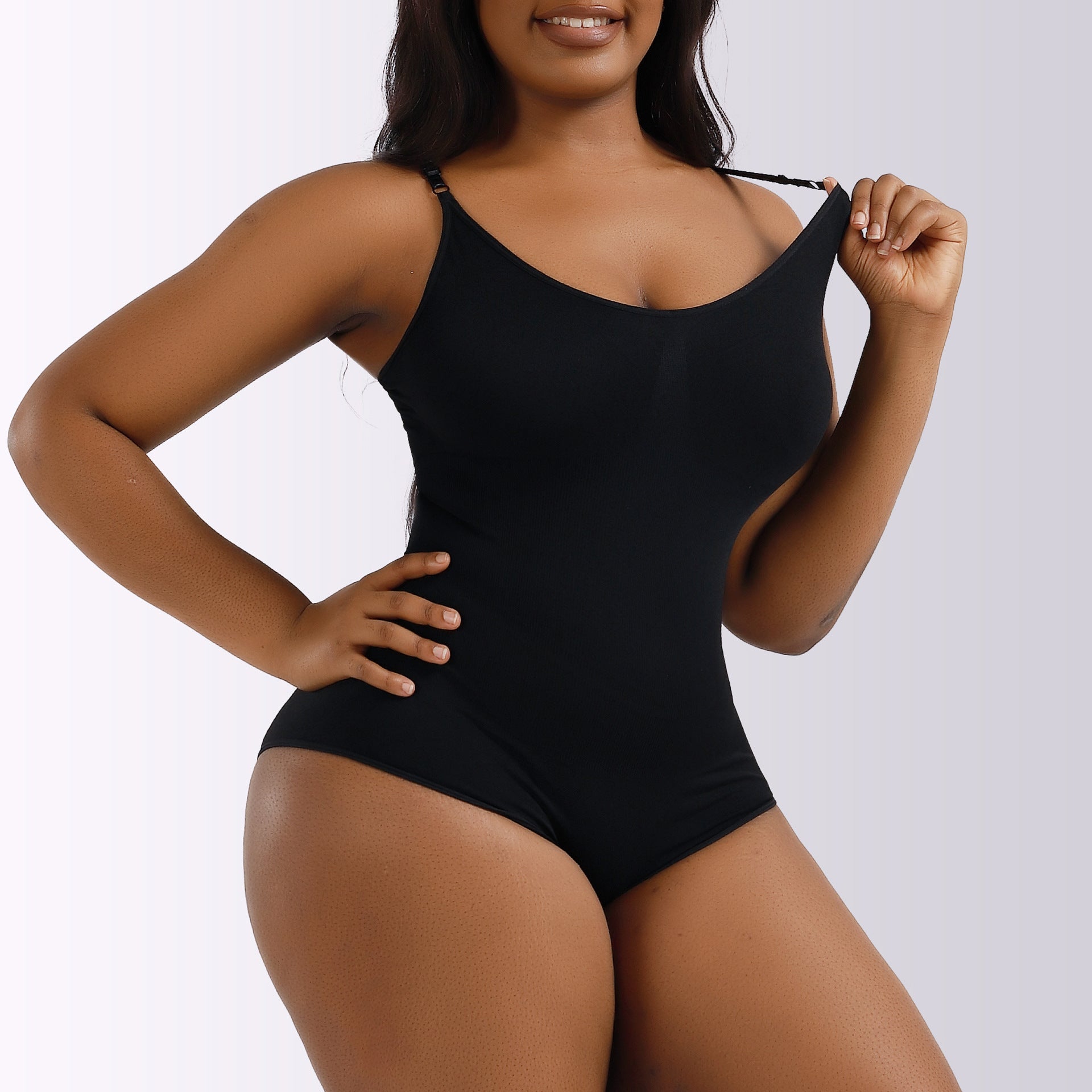 Shaping Bodysuit (Black / Tan)