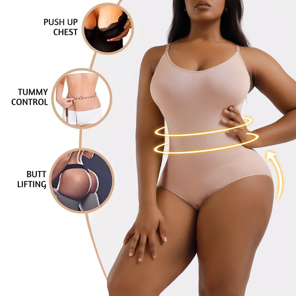 Seamless Tummy Control Bodysuit With Thong Sexy Belvia Shapewear